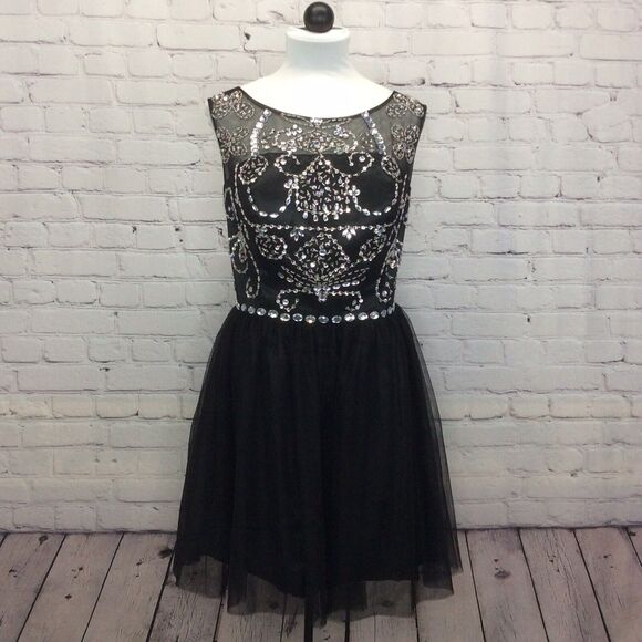 Judy and Julia Black Short Strapless Party Prom Gown/Dress - Picture 6 of 12